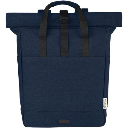 Joey 15-calowy plecak na laptopa z płótna z recyklingu z certyfikatem GRS o pojemności 15 l