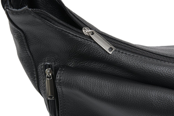 Torebka skórzana na ramię KEMER VOOC EP20 Czarna