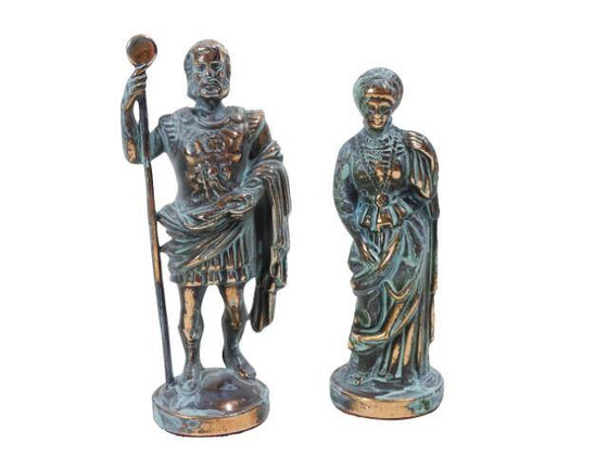 Duże ekskluzywne mosiężne szachy  - Łucznicy 44x44cm - S10BBRO