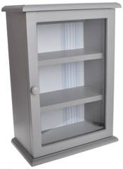 Szafka witryna wisząca szara