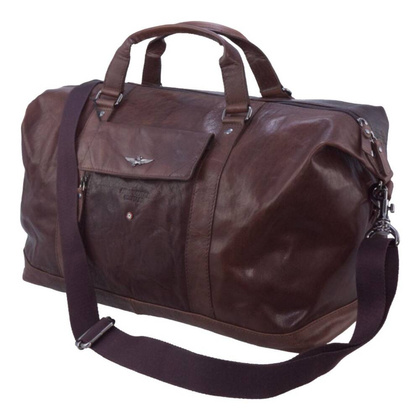 Torba podróżna podręczna AERONAUTICA MILITARE Vintage Skórzana Brązowa