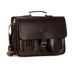 Duża torba skórzana 3w1 KEMER VOOC Vintage P43 Brązowa