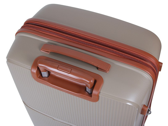 Walizka DIELLE 190 4k 76 cm duża tortora PP z poszerzeniem