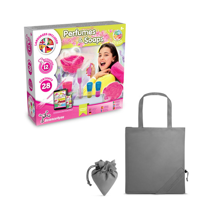 Perfume & Soap Factory Kit V. Gra edukacyjna dostarczany ze składaną torbą prezentową