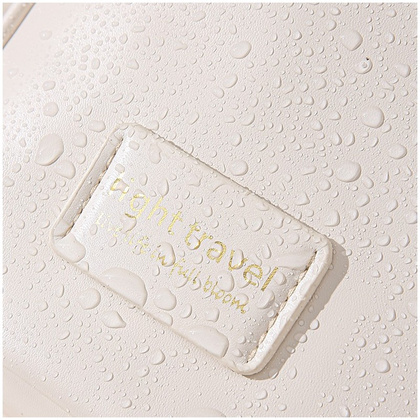 Kosmetyczka organizer na kosmetyki z rączką 17x7x19cm kremowa KS128B