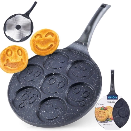 Patelnia do jajek placków pancakes naleśników granitowa buźki GRANDE 27 cm
