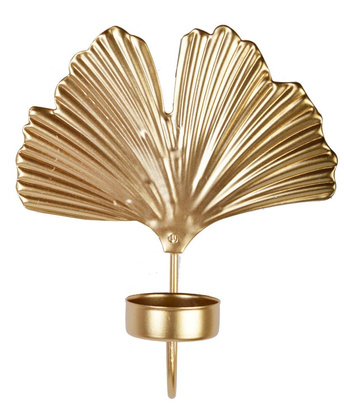 Świecznik metalowy miłorząb