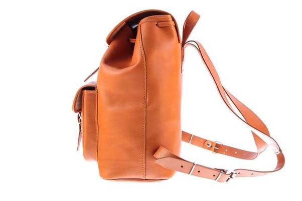 Duży plecak skórzany KEMER VOOC Vintage P38 koniak