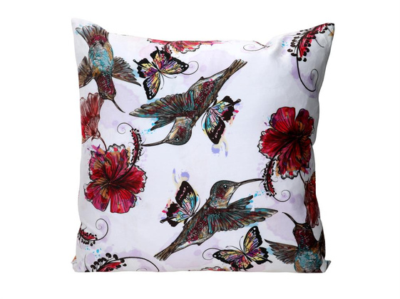 Poduszka z wypełnieniem/suwak - Wiosenne ptaszki (CARMANI)