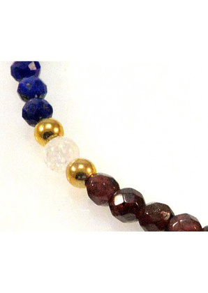 Bransoletka Granat Lapis 925