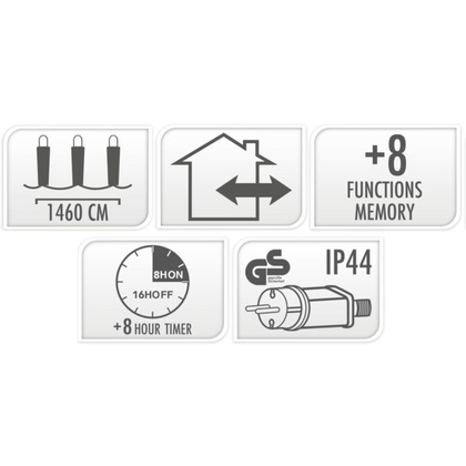 LAMPKI CHOINKOWE ŁAŃCUCH ŚWIETLNY 3000 LED TIMER ZIMNY I CIEPŁY BIAŁY