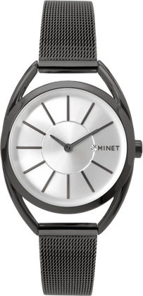 MINET Czarny zegarek damski ICON GREY