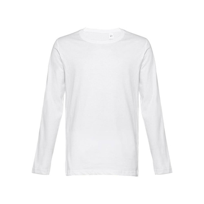 THC BUCHAREST WH. Męski bawełniany T-shirt z długim rękawem