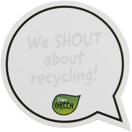 Sticky-Mate® karteczki samoprzylepne z materiałów z recyklingu w kształcie chmurek na tekst