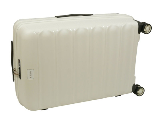 Walizka DIELLE 100 4k 66cm średnia biała PP z poszerzeniem