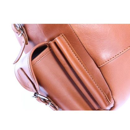 Modny plecak skórzany KEMER VOOC Vintage P1 czarny