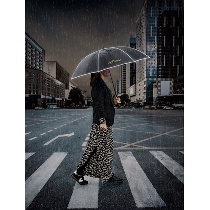 FINNLEY. Parasol 27" z wiatroszczelnego poliestru z recyklingu (100% rPET) o gramaturze