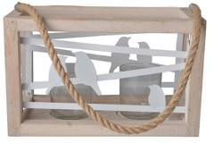 Świecznik drewniany na 2 świece