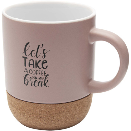 Billie kubek ceramiczny o pojemności 300 ml z detalami z korka i matowym wykończeniem