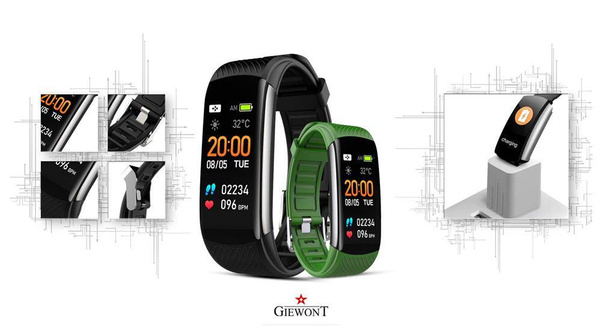 Smartband Giewont GW200-5 + Dodatkowy pasek  zielony