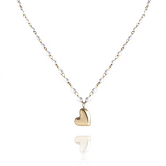 Naszyjnik stal szlachetna pozłacana 14k złotem NST2054