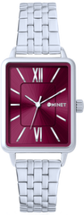 MINET Wino damski zegarek SIENA ze srebrnym stalowym paskiem