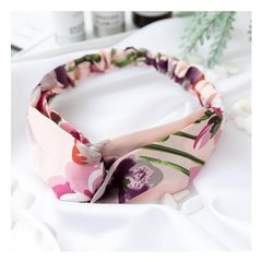 Opaska materiałowa turbanka kwiaty O324R