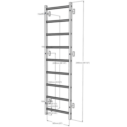 Drabinka gimnastyczna drewniano metalowa BenchK 310W/710W