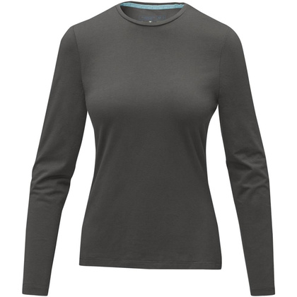 Damski T-shirt organiczny Ponoka z długim rękawem