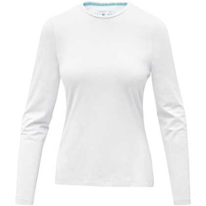 Damski T-shirt organiczny Ponoka z długim rękawem