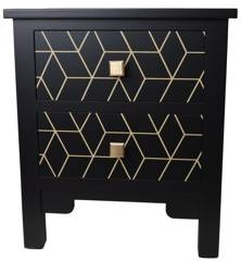 Szafka z dwoma szufladami czarna