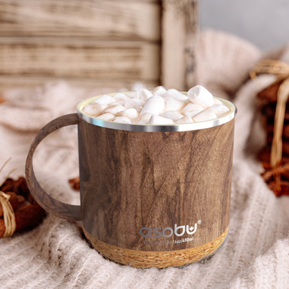 ASOBU Kubek termiczny INFINITE MUG WOOD, 470ml