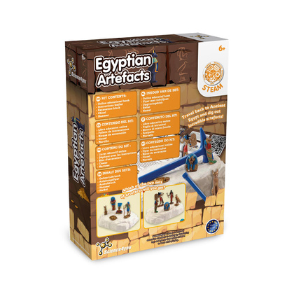 Ancient Egypt Excavation Kit II. Gra edukacyjna dostarczana z papierową torebką prezentową (90 g/m²), wykonany z materiałów z certyfikatem FSC™ i innych kontrolowanych materiałów