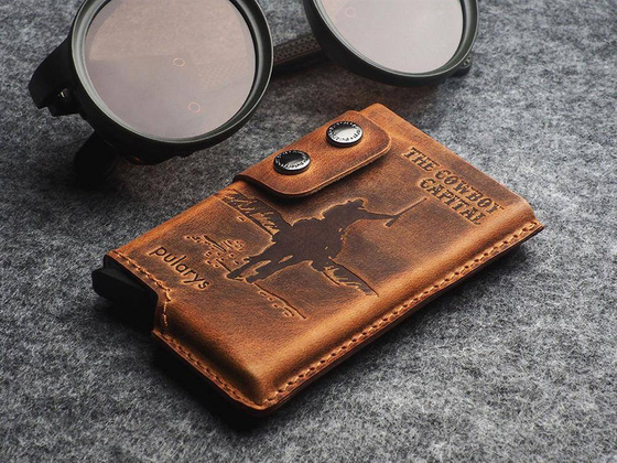 "THE COWBOY CAPITAL" Portfel RFID - SADDLE LEATHER 1950