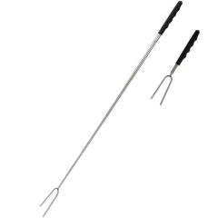 Kij na ognisko kiełbasę rozkładany widelec widełki