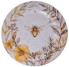 Podtalerz biały z kwiatami i pszczołą