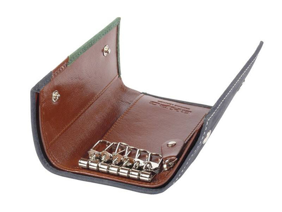 BH-375 SPORT Etui na klucze skórzane Granatowe