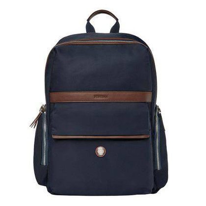 Plecak Button Navy & Brown