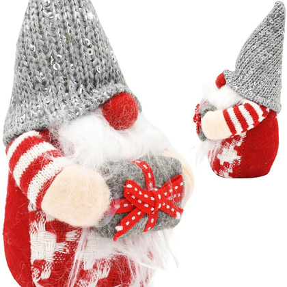 SKRZAT GNOM DEKORACYJNY 15CM SZARY BOY