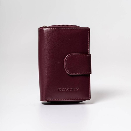 Skórzany portfel damski z systemem rfid protect
