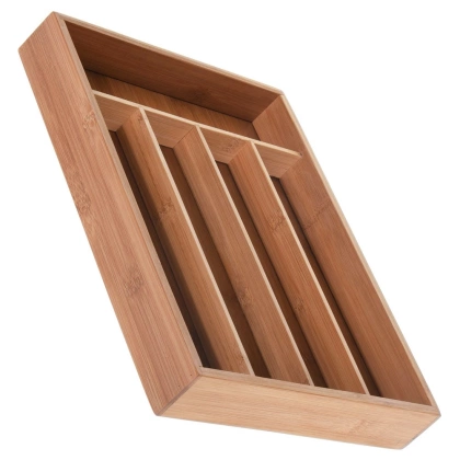 Organizer do szuflady na sztućce wkład bambusowy 35x26 cm