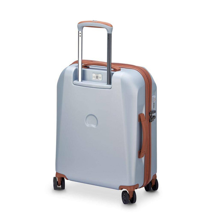 Delsey Promenade Hard mała srebrna walizka kabinowa na kółkach 55 cm