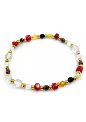 Bransoletka KORAL KRYSZTAŁ 925