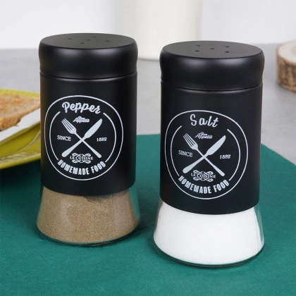 Przyprawnik solniczka pieprzniczka czarny zestaw 2 el.