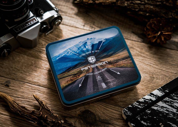 Portfel męski z retro skóry Peterson Brązowy