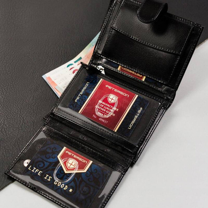 Portfel męski skórzany PTN 317Z-PR 2-1-1 Black