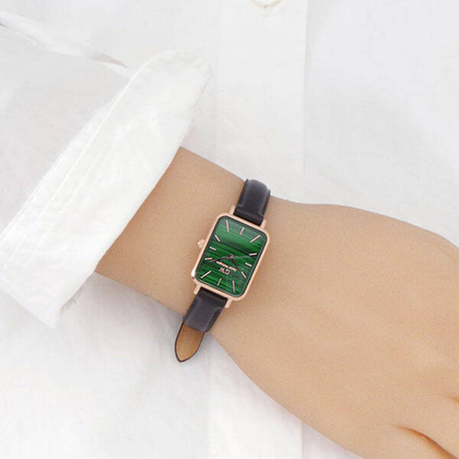 ZEGAREK DAMSKI DANIEL WELLINGTON DW00100439 - Quadro Pressed Sheffield Gold Emerald 32mm + BOX