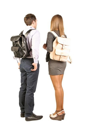 Duży plecak skórzany KEMER VOOC Vintage P38 koniak