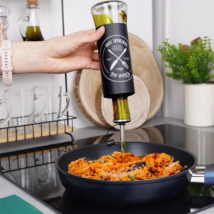 Butelka dozownik na oliwę ocet butelka zestaw komplet butelek do oliwy octu 2 sztuki