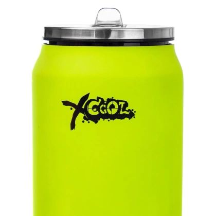 Kubek termiczny termos bidon neonowy zielony PUSZKA 500 ml